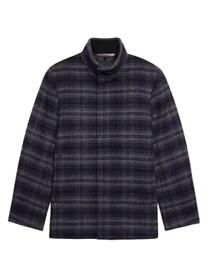 Clarence Plaid Wool Jacket