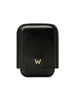 W Leather Molded Card Case