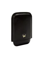 W Leather Molded Card Case