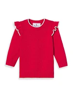 Little Girl's & Girl's Caroline Ruffled-Shoulder Sweater