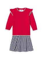 Little Girl's & Girl's Caroline Ruffled-Shoulder Sweater