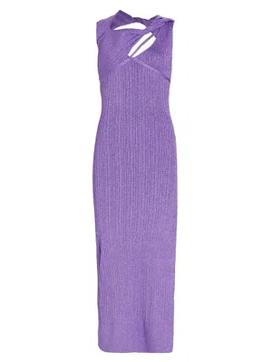 Sevrine Cutout Rib-Knit Maxi Dress