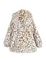 Baby Girl's & Little Girl's Cheetah Print Smocked Jacket