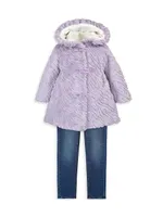 Baby Girl's, Little Girl's & Girls Ruffle Hood Coat