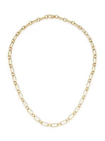 14K Yellow Gold Oval-Link Chain Necklace/18"