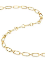 14K Yellow Gold Oval-Link Chain Necklace/18"