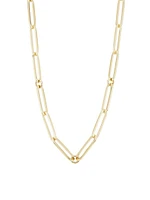 14K Yellow Gold Paper-Clip Chain Necklace