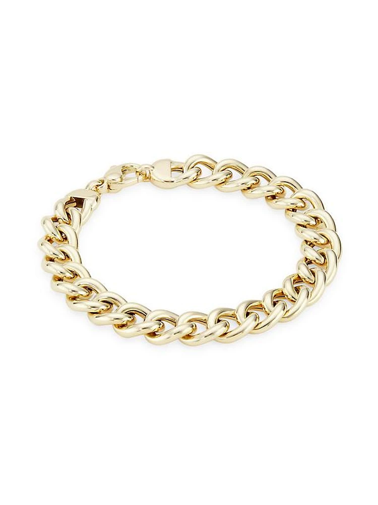 14K Yellow Gold Curb-Chain Bracelet