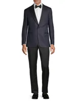 Wool & Silk Peak-Lapel Blazer