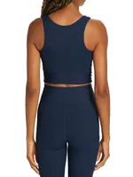 Rib-Knit Longline Sports Bra