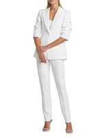 Cate Ruched-Sleeve Blazer