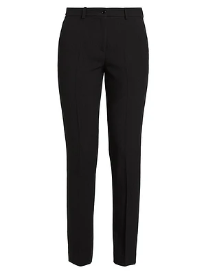 Samantha Pleated Straight-Leg Pants