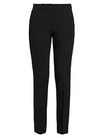 Samantha Pleated Straight-Leg Pants