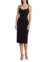 Wool-Blend Slip Sheath Dress