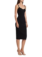 Wool-Blend Slip Sheath Dress