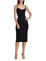 Wool-Blend Slip Sheath Dress