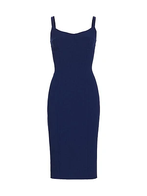 Wool-Blend Slip Sheath Dress