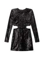 Dolce Sequin Cutout Minidress