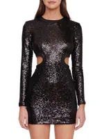 Dolce Sequin Cutout Minidress