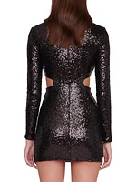 Dolce Sequin Cutout Minidress