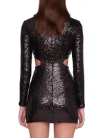 Dolce Sequin Cutout Minidress