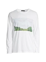 Printed Long-Sleeve Cotton Tee