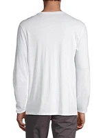 Printed Long-Sleeve Cotton Tee