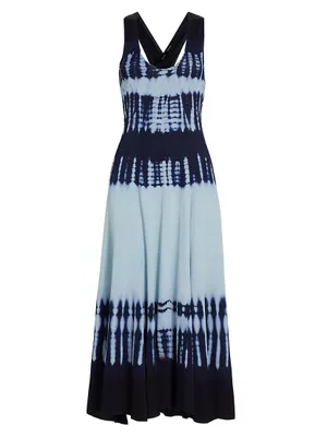 Tie-Dye V-Neck Dress