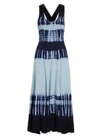 Tie-Dye V-Neck Dress