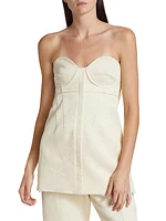 Cotton Wool Jacquard Bustier