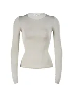 Lucia Metallic Crewneck Top