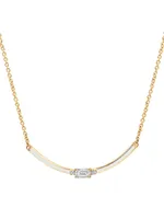 Parameswara Enchantress 18K Yellow Gold, Diamond, & Enamel Pendant Necklace
