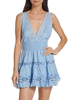 Marisa Cotton Lace Flounce Dress