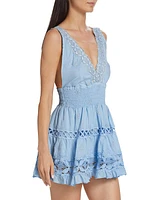 Marisa Cotton Lace Flounce Dress