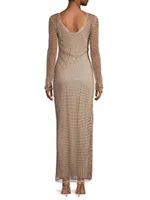 Lulu Studded Mesh Maxi Dress