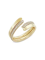 Aura 14K Yellow Gold & 0.51 TCW Diamond Crossover Ring