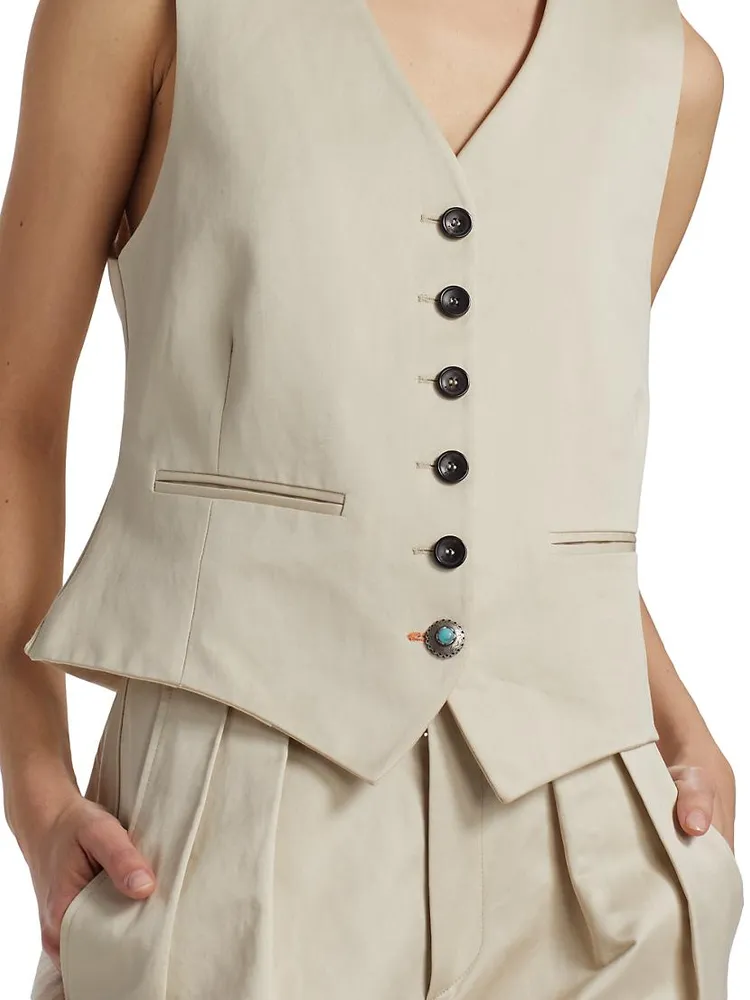 Demi Tailored Cotton Vest