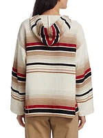 Stripe Cotton-Blend Hooded Sweater