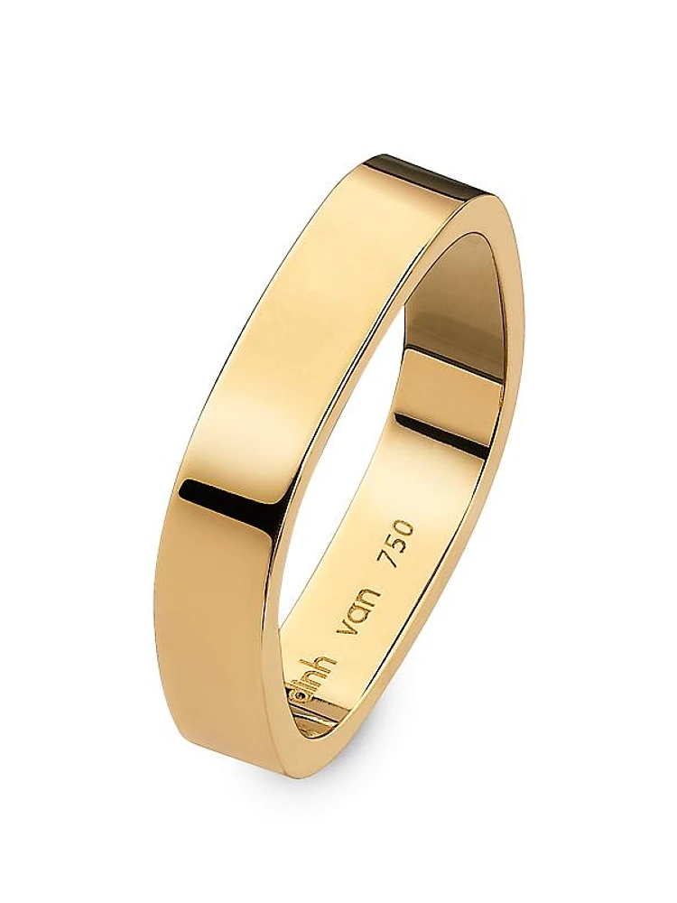 Square Wedding Band 18K Gold Ring