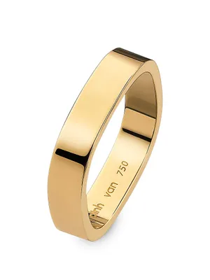 Square Wedding Band 18K Gold Ring
