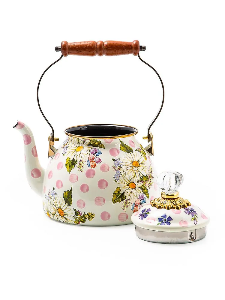 Wildflowers Enamel 2-Quart Tea Kettle