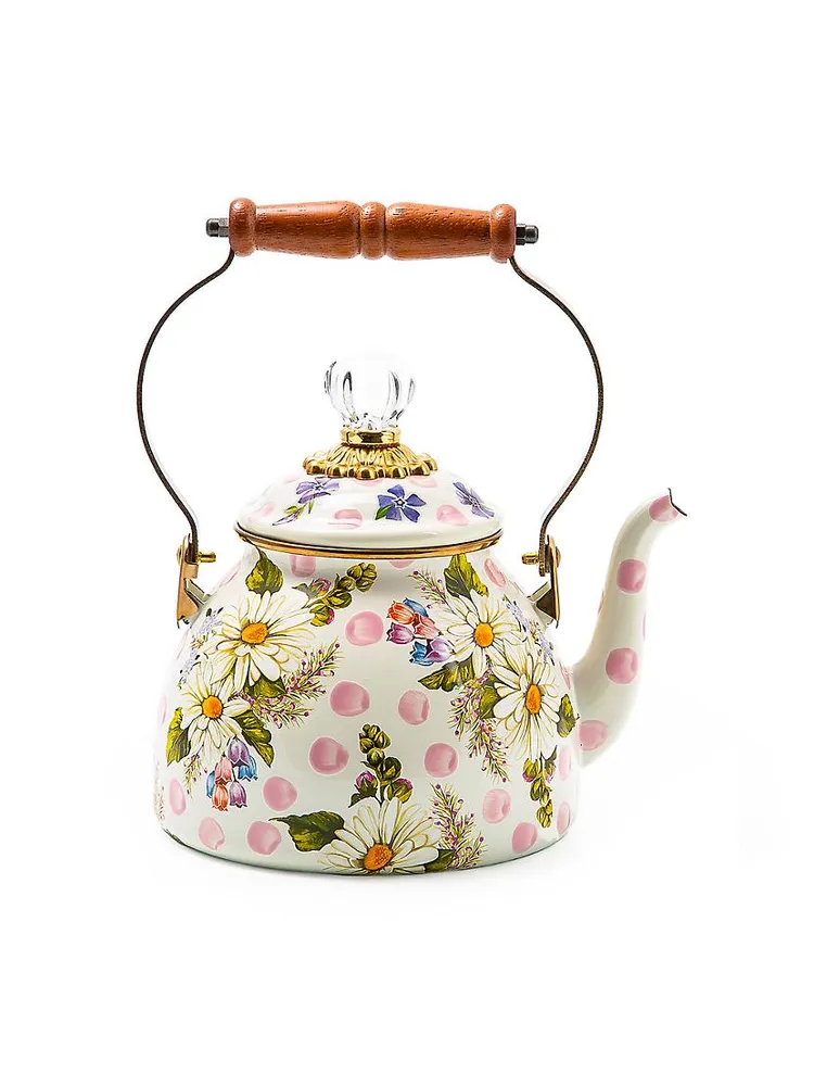 Wildflowers Enamel 2-Quart Tea Kettle