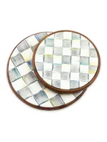 Sterling Check Enamel Trivet