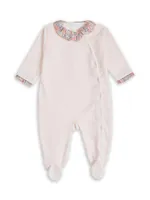 Baby Girl's Liberty Print Wing Velour Seepsuit