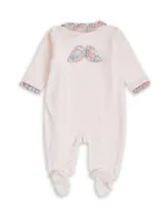 Baby Girl's Liberty Print Wing Velour Seepsuit