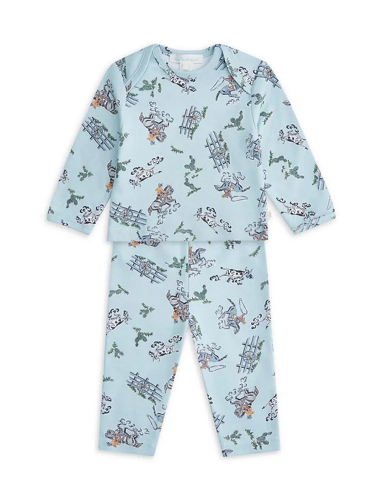 Baby's 2-Piece Cowboy Print Top & Bottom Set