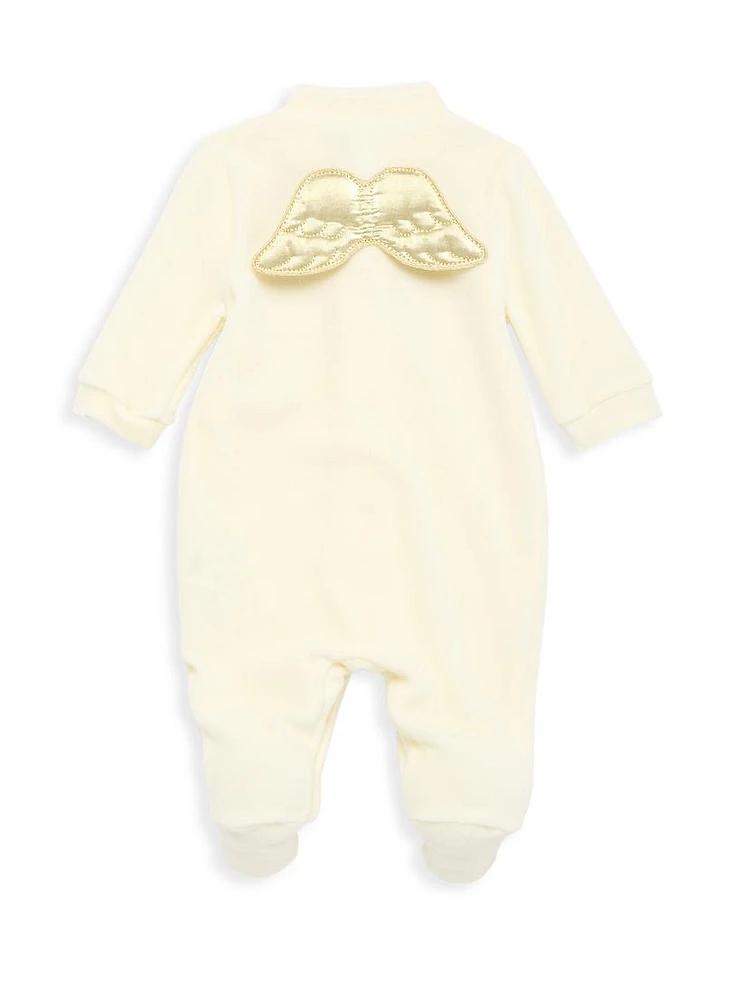 Baby's Velour Angel Wing Sleepsuit