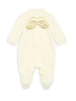 Baby's Velour Angel Wing Sleepsuit