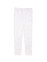 Little Kid's & Star Crown Print 2-Piece Pajama Set