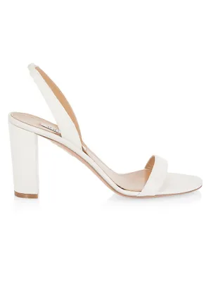 So Nude Satin Slingback Sandals